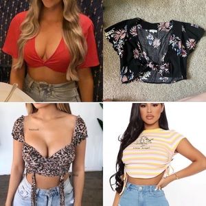 Bundle of 4 crop tops
